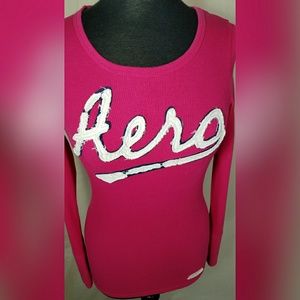 Aeropostale Henley Pink Medium